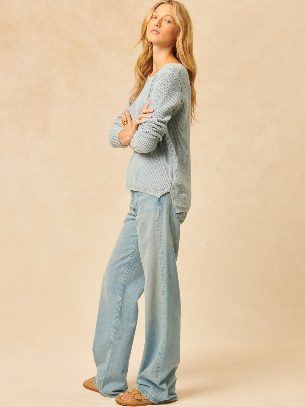 Kai Light Knit in Soft Sky