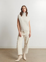 Lenore Sleeveless Turtleneck in Birch