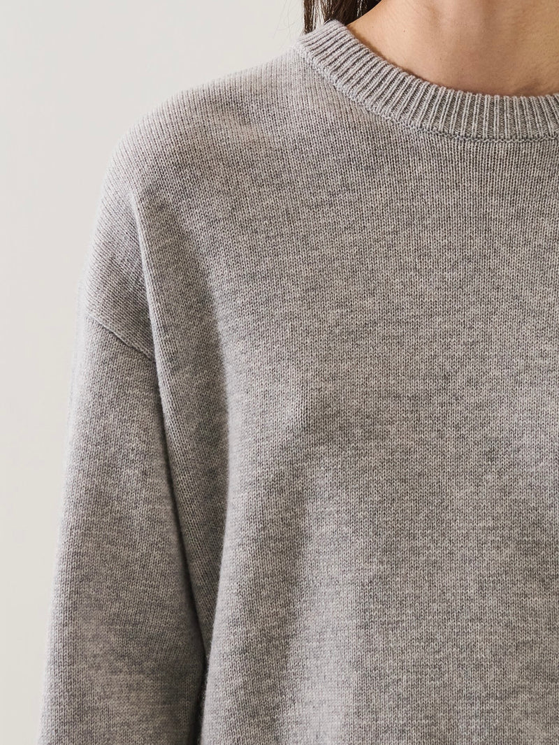 Xfine Merino Cashmere Relaxed Knit in Flannel