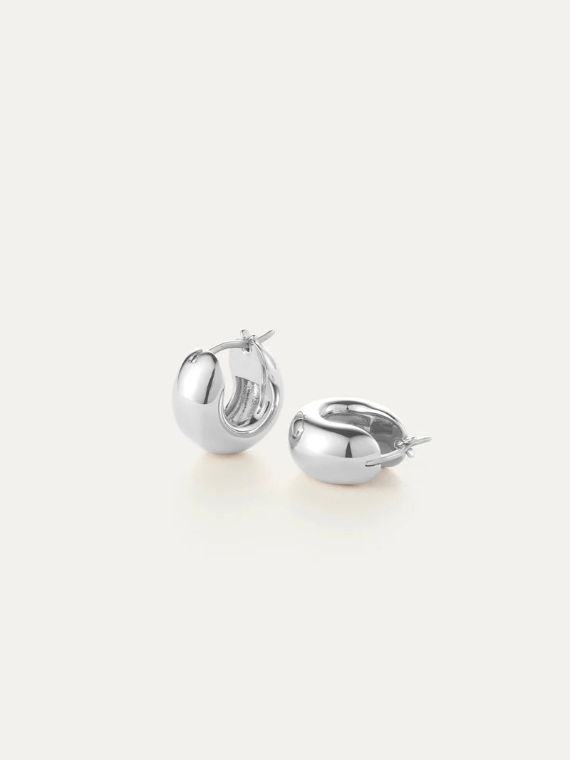 Tome Mini Hoops in Silver