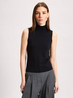Sleeveless XFine Merino Tank in Black