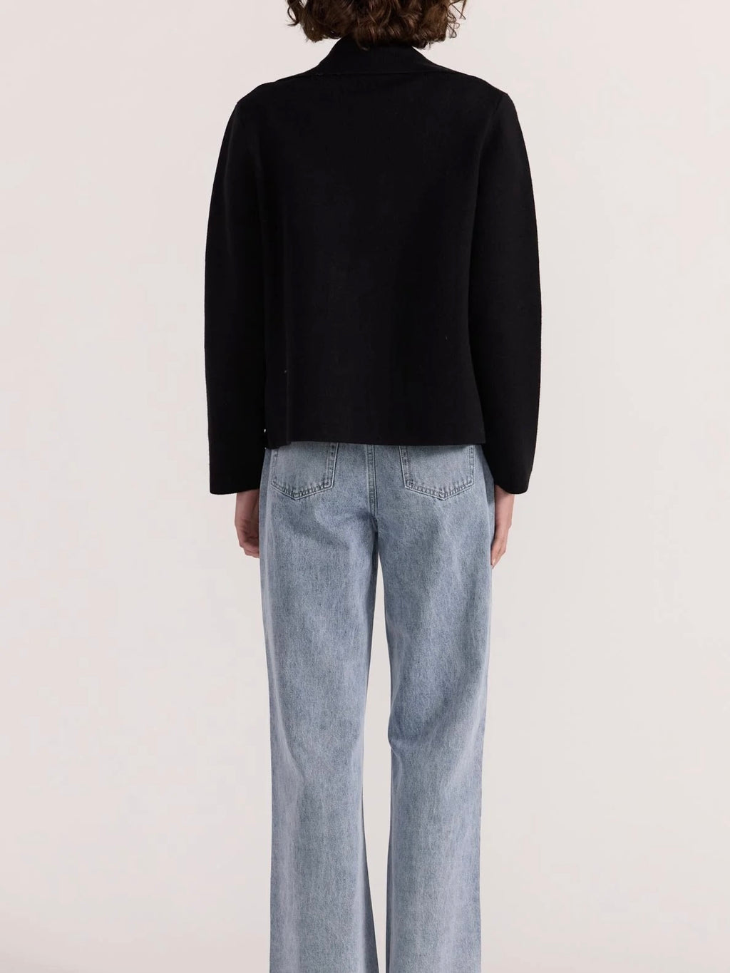 Aiden Crop Coatigan in Black