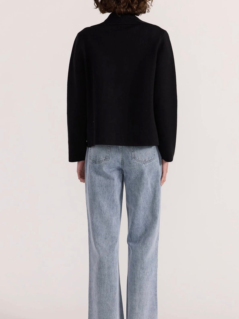 Aiden Crop Coatigan in Black