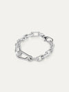 Padlock Heart Chain Bracelet in Silver