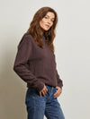 Heart Fleece Hoodie in Cocoa Powder