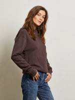 Heart Fleece Hoodie in Cocoa Powder