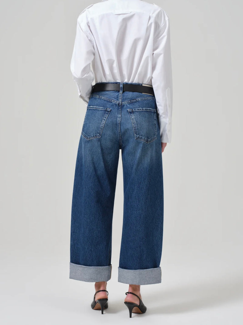 Ayla Baggy Cuffed Crop in Claremont