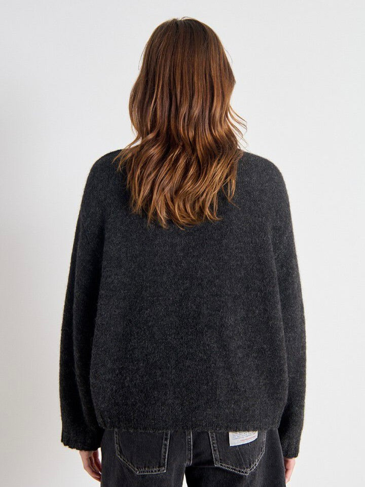 East Knit Jumper in Anthracite Chine