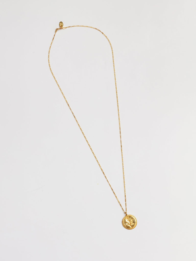 Rose Coin Chain in Gold