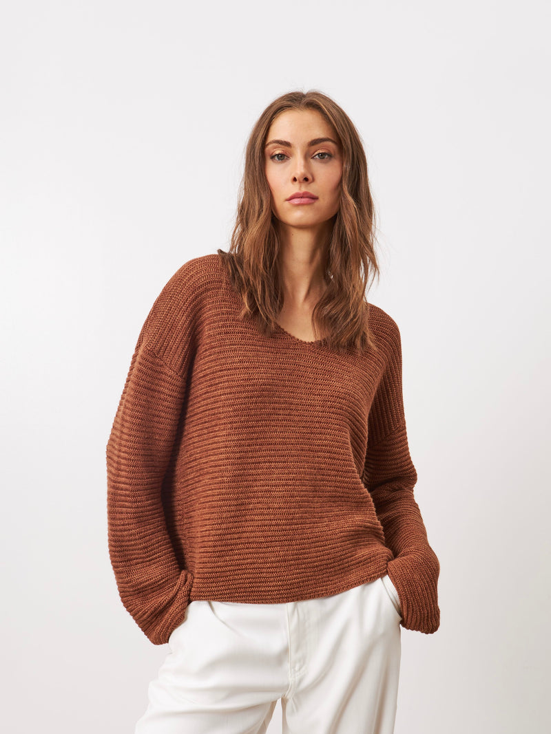 Greta Knit Sweater in Caramel