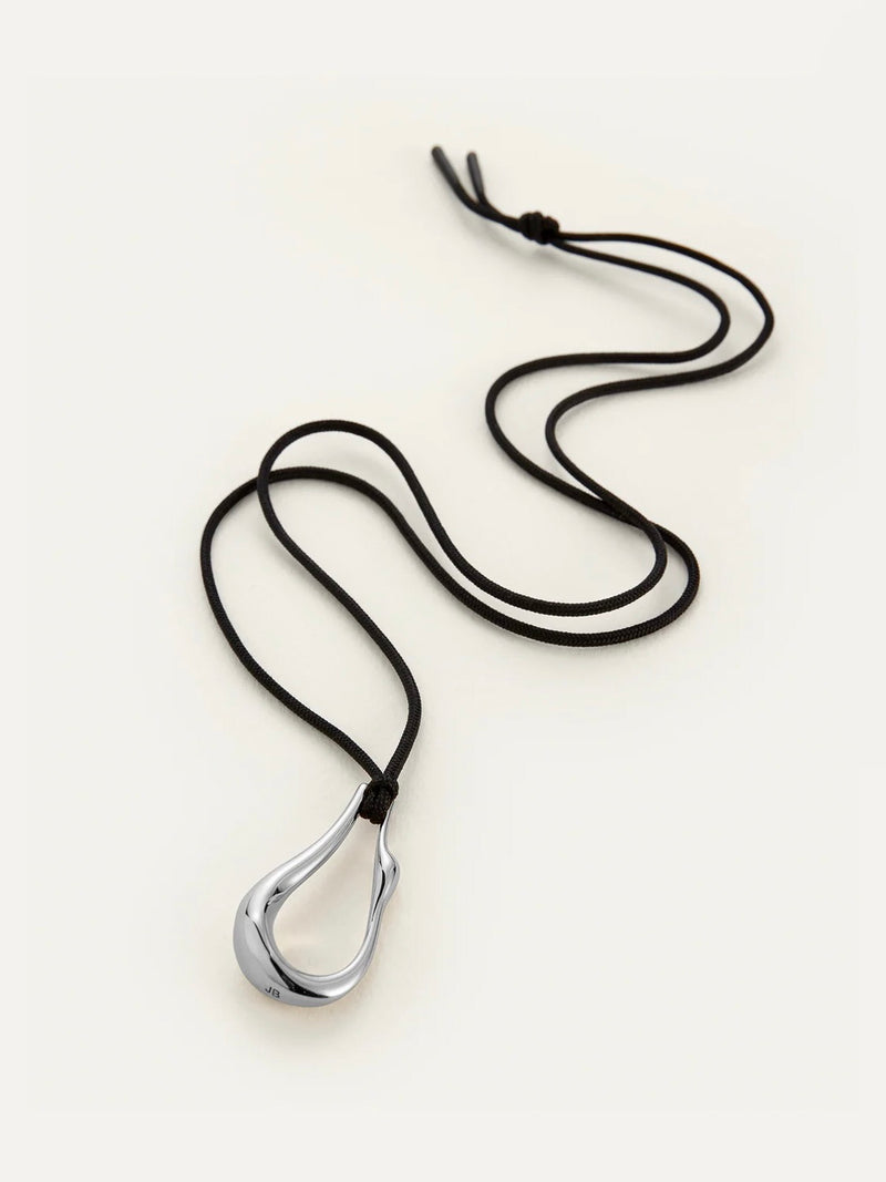 Egret Rope Necklace in Silver