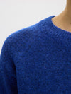 Lulu Knit O-Neck Sweater in Dazzling Blue