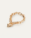 Padlock Heart Chain Bracelet in Gold