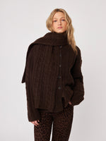 Zaire Cable Knit Scarf Coatigan