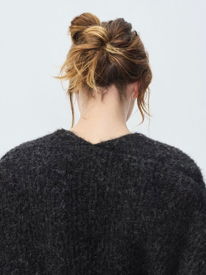 East Knit Cardigan in Anthracite Chine