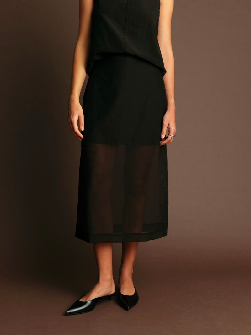 Hugh Sheer Midi Skirt