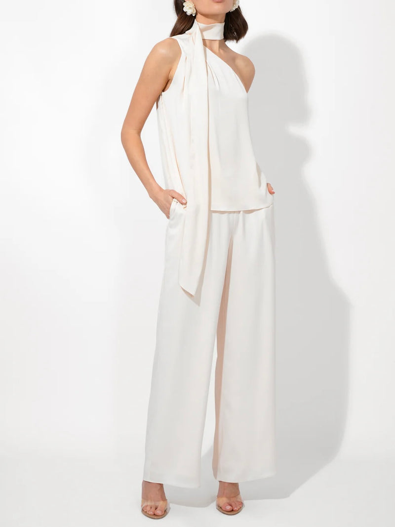 Lisette Scarf Top in Ecru