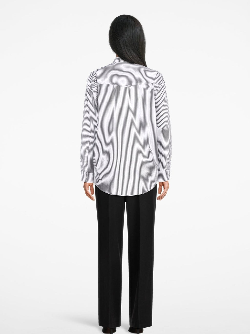 AM To PM Boyfriend Shirt in Eclipse Stripe