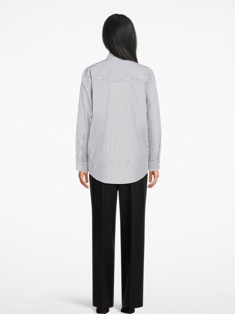 AM To PM Boyfriend Shirt in Eclipse Stripe