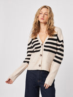 Stanley Cardigan in Nougat Stripe