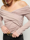 Mika Off Shoulder Top in Whisper