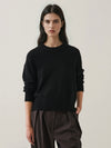Xfine Merino Cashmere Relaxed Knit in Black