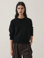 Xfine Merino Cashmere Relaxed Knit in Black