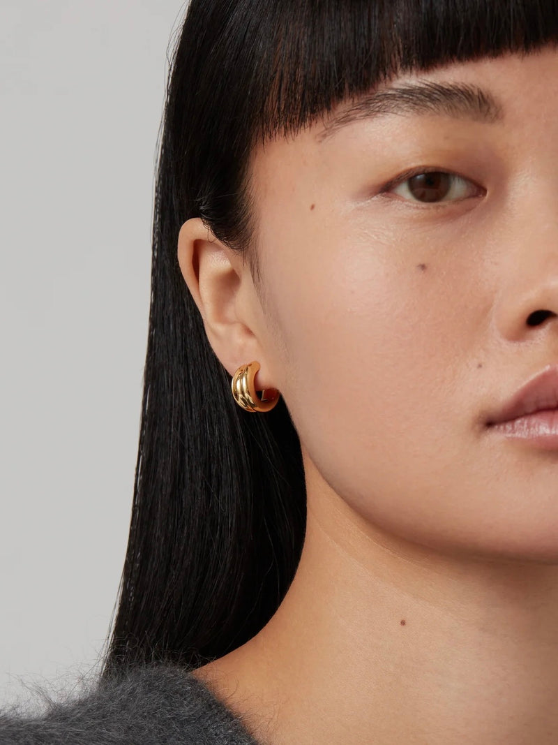Mini Lennon Hoops in Gold