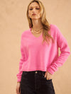 Dalton V-Neck Sweater in Wild Orchid