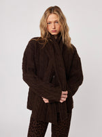 Zaire Cable Knit Scarf Coatigan