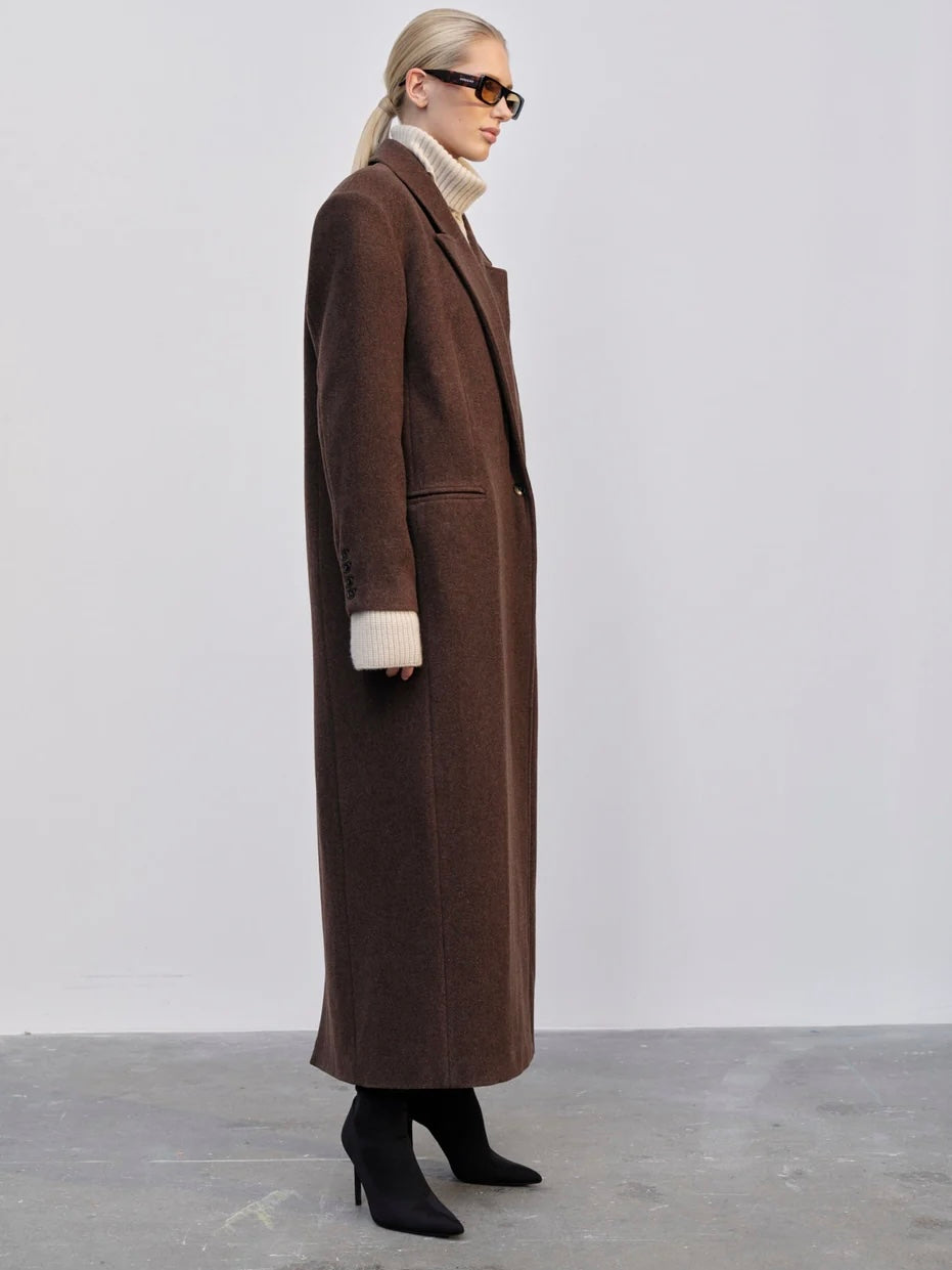 Drew Coat in Brown