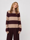 Edison Mock Neck Stripe Knit
