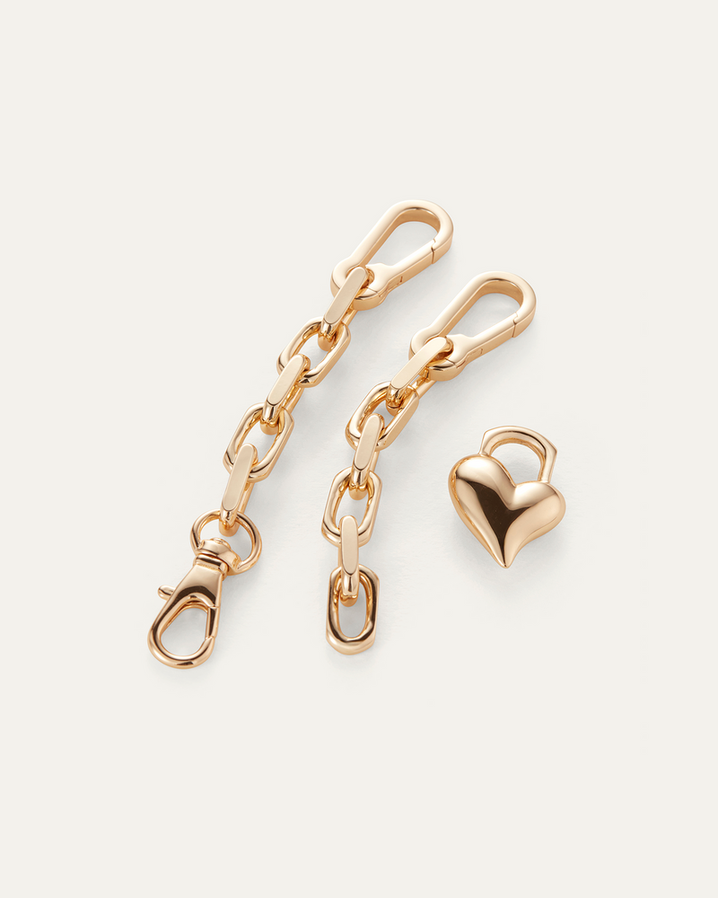 Padlock Heart Chain Bracelet in Gold