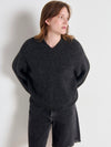 East Knit Jumper in Anthracite Chine