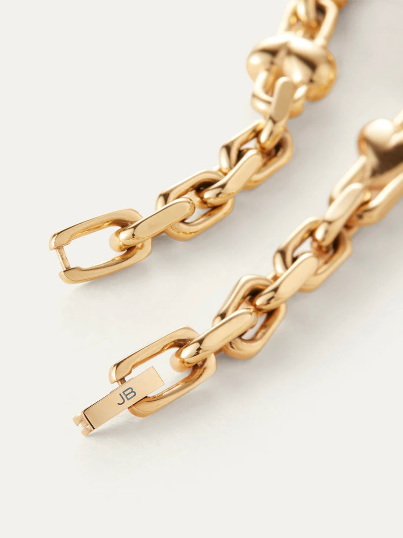 Art Heart Chain Bracelet in Gold