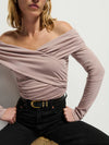 Mika Off Shoulder Top in Whisper