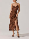 Gaia Dress in Brown Floral