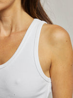 Blondie Rib Tank in White