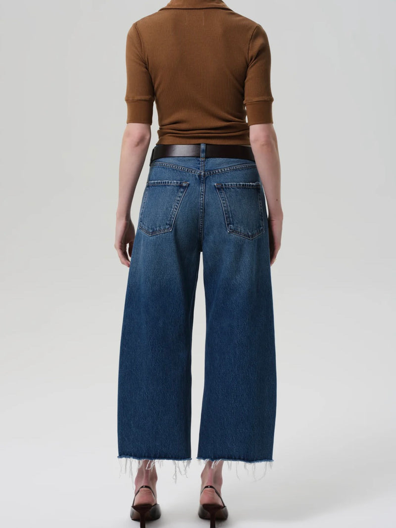 Ayla Raw Hem Crop in Chaya