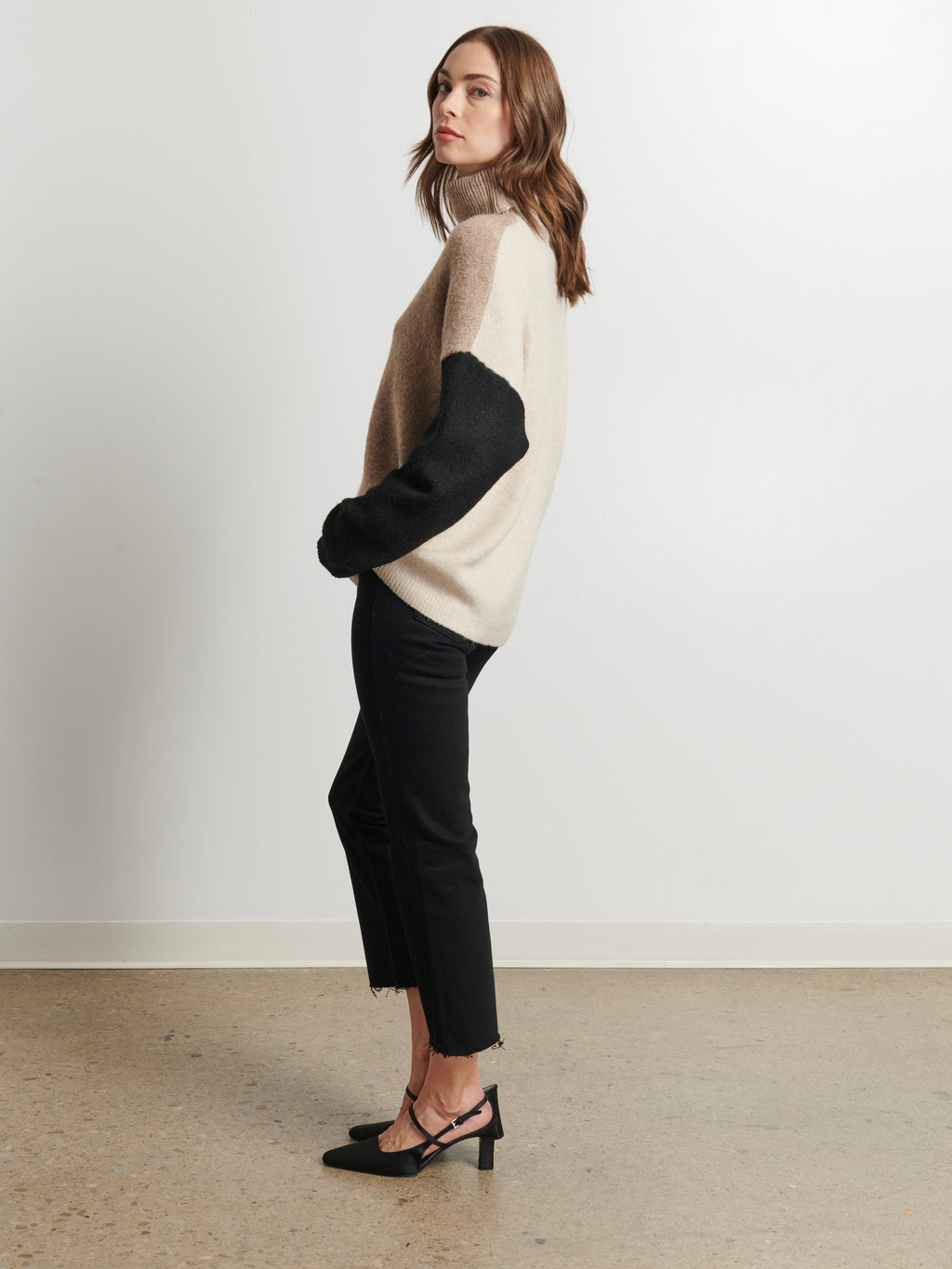 Charlie Color Block Turtleneck