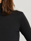 Hayden Luxe Rib Turtleneck in True Black