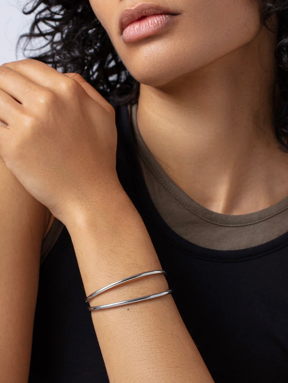 Dane Bangle Set in Platinum