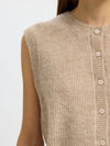 Lulu Knit Vest in Birch Melange