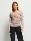 Mika Off Shoulder Top in Whisper