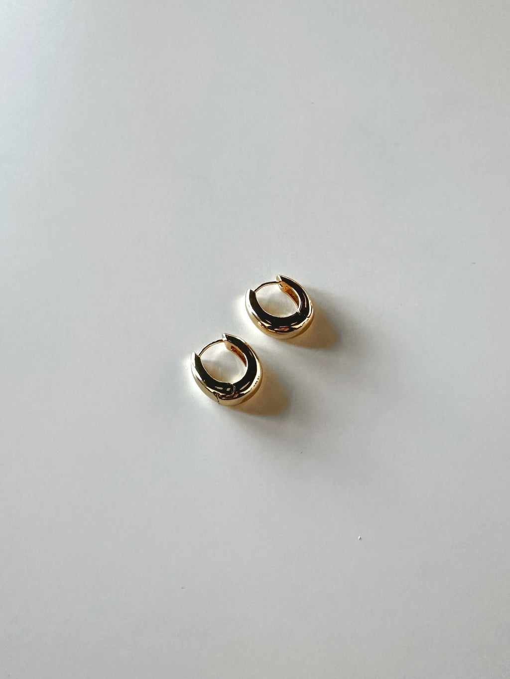 Jay Oval Hoops in 14K Gold Plated