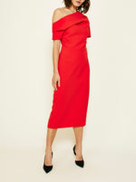 Phillipa Midi Dress in Scarlet