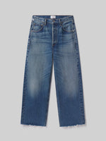 Ayla Raw Hem Crop in Chaya