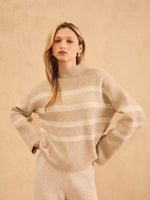 Everett Mock Neck Knit in Wheatberry