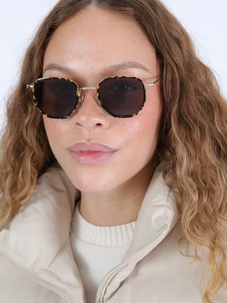 Hunter Ace Sunglasses in Flame/Gold w/ Grey Lenses