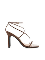 Xiomara Strappy Heel in Chocolate Crinkle Patent
